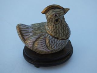 Vintage Chinese Cloisonne Small Chicken - Neat Little Piece photo