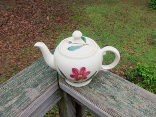 Shawnee American Art Pottery Hand Painted Floral Pattern Teapot 1937 - 1961 Exlnt+ photo