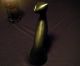 Vtg Royal Dux Bohemia Black Cat Figurine Porcelain Modernist Black Cat Statue Figurines photo 2