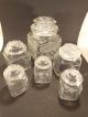 6 Vintage Apothecary Candy Jars Different Sizes Great Set Jars photo 1
