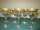 Tiffin Gold Encrusted Liquor Cocktail Glasses Minton Pattern From 1937 - 1960 Era Stemware photo 4