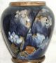 Antique Porcelain Floral Vase On Solid Heavy 2 Piece Brass Base,  Very Old Vases photo 3