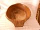 Large Antique Oval Hand Hewn Wooden Dough Bowl 21  X 14.  5 