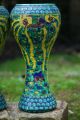 Pair Of 19th C.  Signed Japanese Hand Decorated Vases With Stunning Decor Vases photo 3