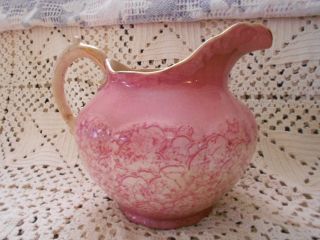 Warwick China Lg Pitcher Pink Floral Gilt Trim Numbered Made 1898 - 1951 Vg Cond photo