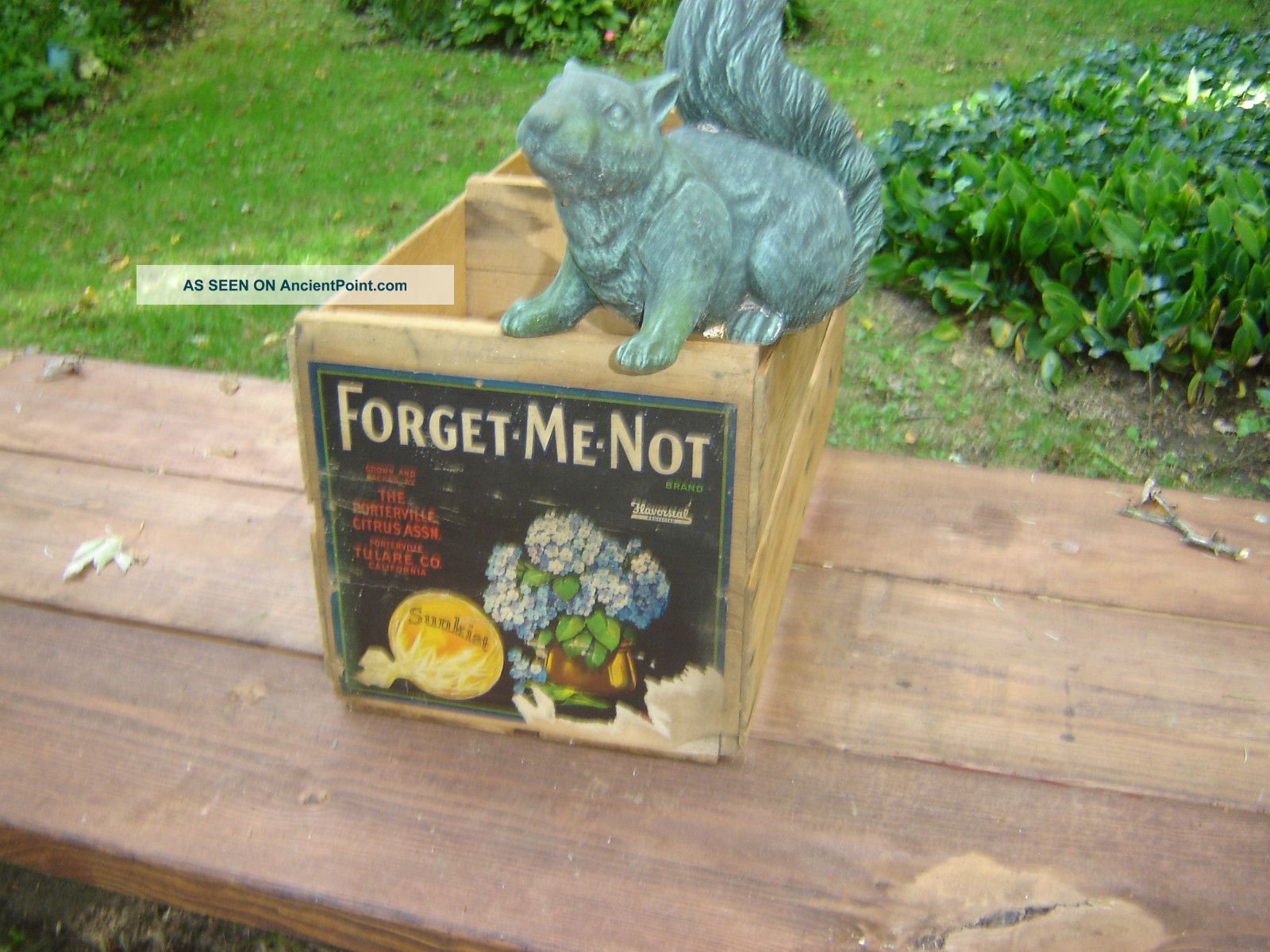 Vintage Wood=split Crate=shipping Box= 