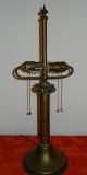 Table Lamp With 6 Panel Caramel Slag Glass Shade And Classic Column Base Lamps photo 2
