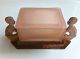 Antique Alabaster Soap Dish With Lid And Decorative Iron Figurines Other photo 1