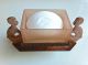 Antique Alabaster Soap Dish With Lid And Decorative Iron Figurines Other photo 2