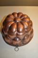 Vintage Tin Lined Copper Mold With Patina Metalware photo 5