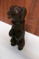 Vtg.  Dachshund Weiner Dackel Dog Wood Carved Clothing Brush Black Forest Figurine Carved Figures photo 6