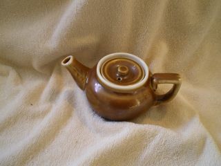 Fraunfelter Brown Lusterware Individual Teapot,  Vintage,  Ohio photo
