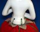 Vintage Porcelain Dressed Half 1/2 Doll Pin Cushion Pincushion Germany 6838 Mark Figurines photo 3