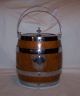 Vintage English Wooden Biscuit Barrel Porcelain Other photo 2