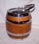 Vintage English Wooden Biscuit Barrel Porcelain Other photo 6