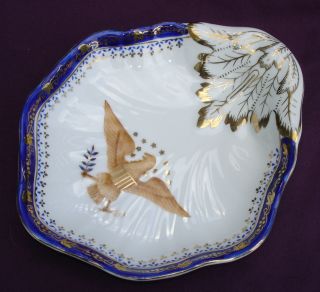 Porcelain American Eagle Motif Scalloped Serving Dish/bowl 7440 photo