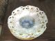 Atq Bowl Lg Centerpiece Hp Swan Scene Ornate Gold Gilt Detail Reticulated Edge Bowls photo 4