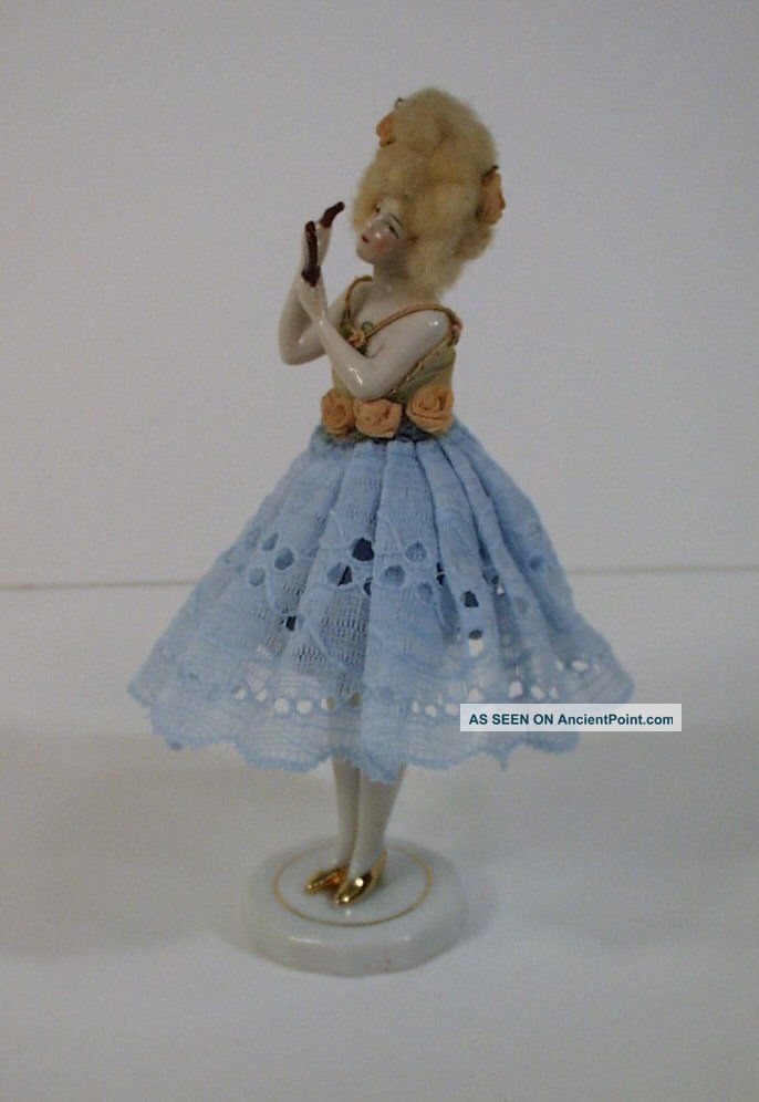 Limbach Deco Porcelain Flapper Half Doll W/ Standing Legs Figurines photo