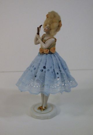Limbach Deco Porcelain Flapper Half Doll W/ Standing Legs photo