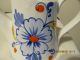 Vintage Watering Can,  Ceramic - Handpainted - Blue Flowers - Italy Planters photo 1