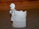 C.  1890 ' S Victorian Bisque Lady In Blue Hand Painted Figurine Vase Figurines photo 1