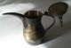 Antique Brass Teapot Set W/ 6 Cups & Tray & Vase Hand - Etched In Israel Metalware photo 3