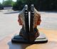 Vtg Painted Copper Indian Headress Bookends Metalware photo 1