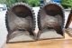 Vtg Painted Copper Indian Headress Bookends Metalware photo 7