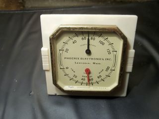 Vintage Thermometer Weather Taylor Phoenix Electronics Lawrence Ma Home Office photo