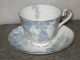 Embassy Ware Fondeville England Bone China Tea Cup & Saucer Green & Blue Flowers Cups & Saucers photo 1