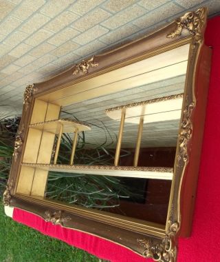 Large Vintage/antique J A Olson Hanging Wall Mirror 47 