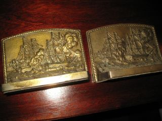 Antique Orig.  1920 ' S Bradley & Hubbard Uss Constitution Old Ironsides Bookends photo
