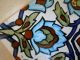 Vintage Handpainted Tile Made In Spain Ornate Classic Blue Floral Fairly Large Tiles photo 11