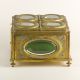 Antique 19th C Gilt & Glass Box–hand Painted Designs Top Quality - Very Unusual Metalware photo 9