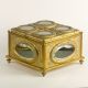 Antique 19th C Gilt & Glass Box–hand Painted Designs Top Quality - Very Unusual Metalware photo 10