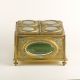 Antique 19th C Gilt & Glass Box–hand Painted Designs Top Quality - Very Unusual Metalware photo 5