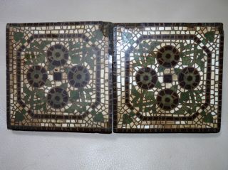 2 Mosiac Encaustic Tiles Campbell Brick & Tile Pre 1882 6 