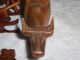 Vintage Camels W Doneys Carved Wood Wooden Oriental Oxen Water Buffalo Man Bonus Carved Figures photo 4