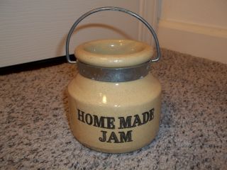 1922 Home Made Jam Moira Pottery Co.  England Jug Jar Antique Vintage photo