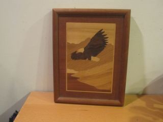 Inlaid Inlay Wood Artwork Eagle Marquetry 9 