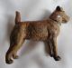 Antique Spelter Cold Painted Airedale Terrier Dog Figurine Made In Germany Metalware photo 1