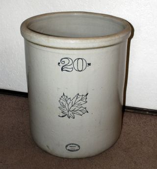 Antique Western Stoneware 20 Gallon Crock photo
