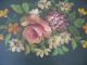 Large Vintage Tole Floral Tray Toleware photo 1