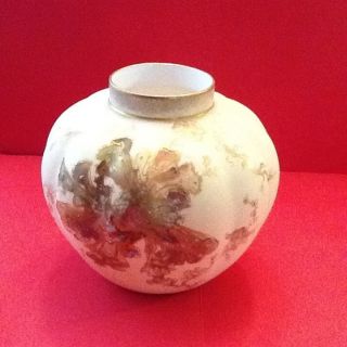 Lovely Antique Royal Derby Porcelain 1877 - 1890 Painted Vase Bowl photo