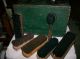 Very Old Shoeshin Wood Box And More.  Look Dated Marked U.  S.  A Boxes photo 5