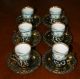 Vintage Arnart Japan Blue Porcelain & Brass Demitasse Cups & Saucers Set - 18 Pcs Cups & Saucers photo 2