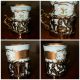 Vintage Arnart Japan Blue Porcelain & Brass Demitasse Cups & Saucers Set - 18 Pcs Cups & Saucers photo 5