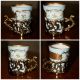 Vintage Arnart Japan Blue Porcelain & Brass Demitasse Cups & Saucers Set - 18 Pcs Cups & Saucers photo 8