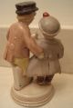 Fine Quality Vintage German Porcelain Statue Of Two Men And A Violin Figurines photo 1