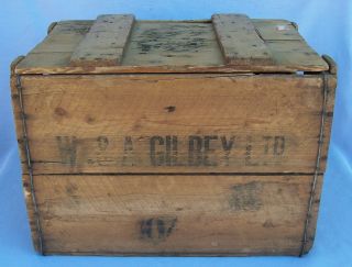 Vintage W & A Gilbey Ltd.  Wooden Box/crate For Scotch/gin Robert Lamb Edinburgh photo